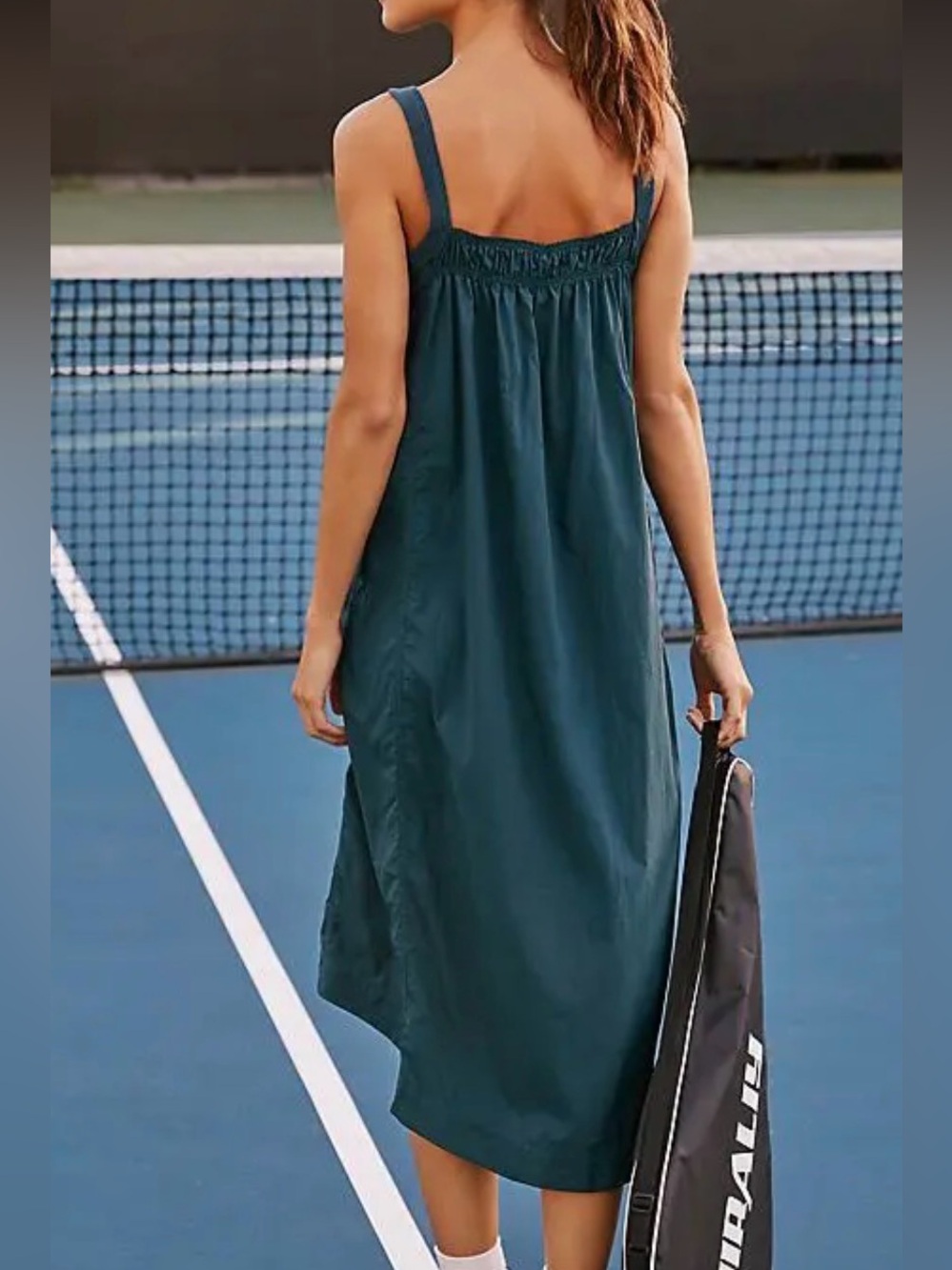 Daily Practice Anthropologie Large Keeseville Sleeveless Smocked Dress Blue Lg L - Picture 11 of 13